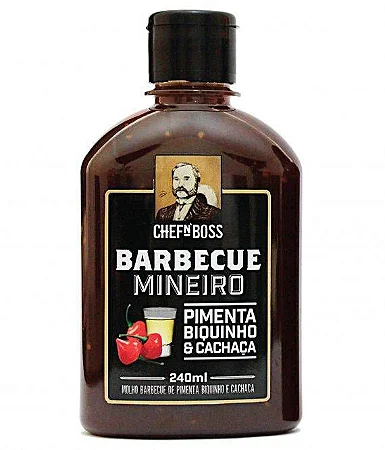 Molho Barbecue Mineiro Pimenta Biquinho e Cachaça Chef n' Boss 240ml