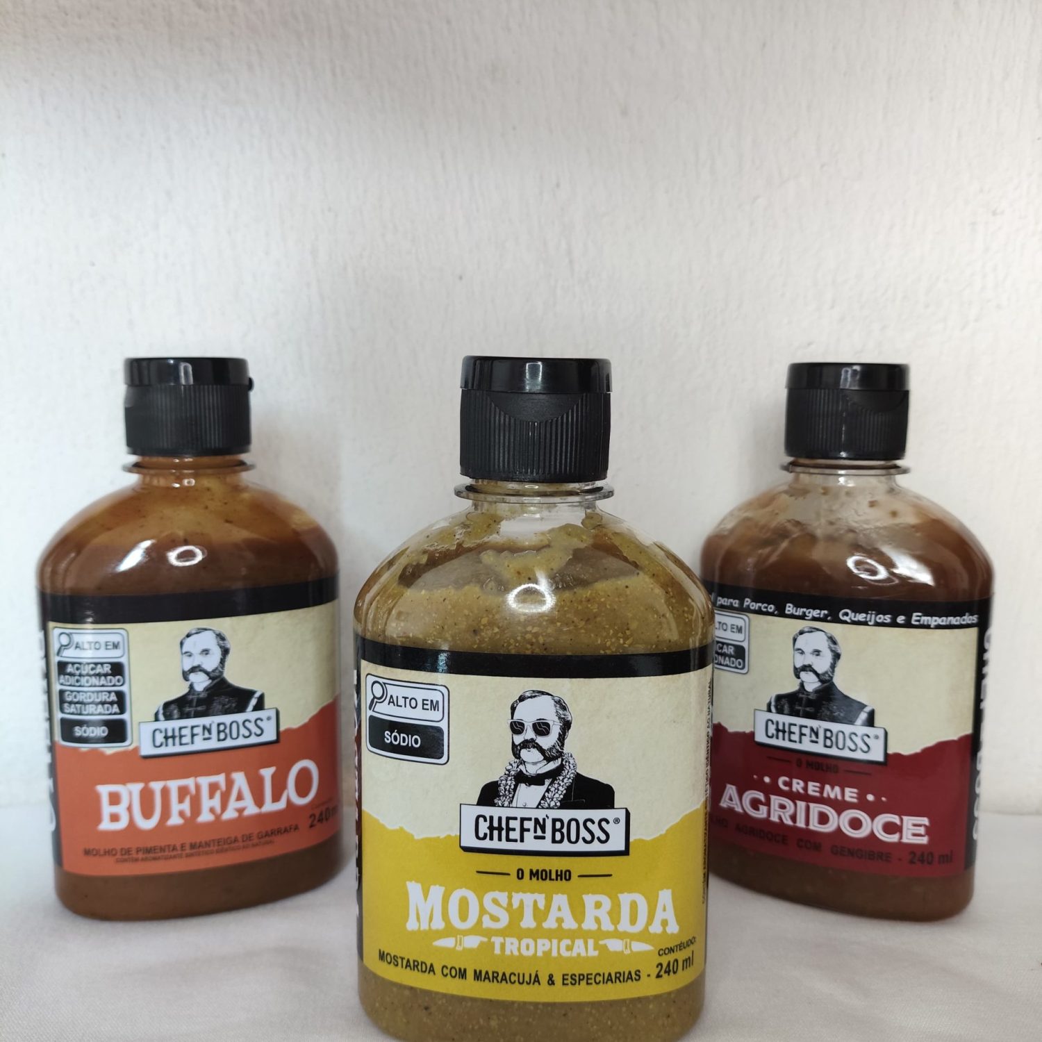 Kit 3 Super Molhos Chef'nBoss 240ml